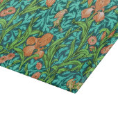Planche À Découper Iris William Morris, Orange et Turquoise   (Coin)
