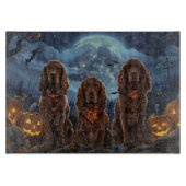 Planche À Découper Irish Red Setter Halloween Éffrayant (Devant)