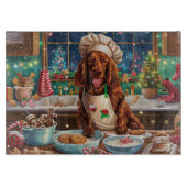 Planche À Découper Irish Setter Gâteau de vacances : Noël festif (Devant)