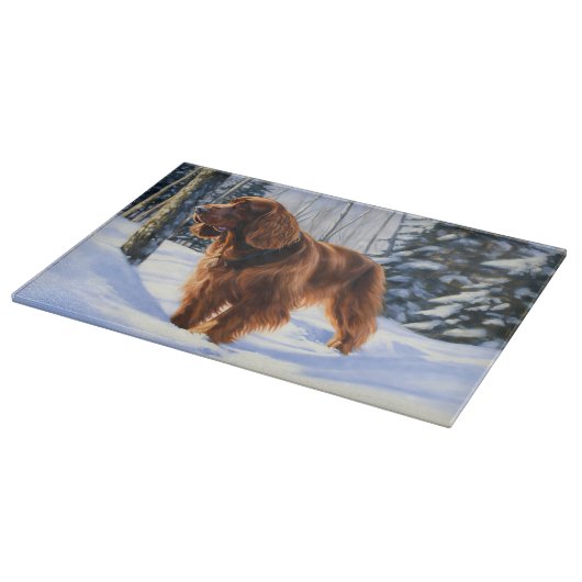 Planche À Découper Irish Setter Let It Neige Christmas (Coin)