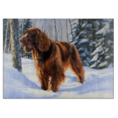 Planche À Découper Irish Setter Let It Neige Christmas (Devant)