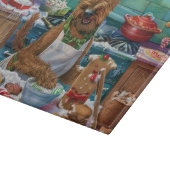 Planche À Découper Irish Terrier Gâteau de vacances : Noël festif (Coin)