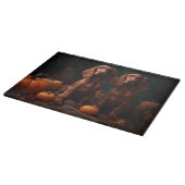 Planche À Découper Irlandais Red Setter Chiot Automne Citrouille de p (Coin)