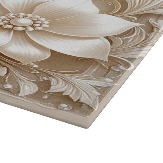 Planche À Découper Ivory Flowers Cutting Board (Coin)