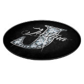 Planche À Découper J Faux Diamond Bling Monogram (Coin)