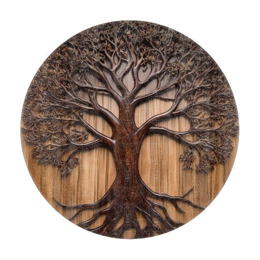 Planche À Découper Jacaranda Tree Bois de la sculpture, (Devant)