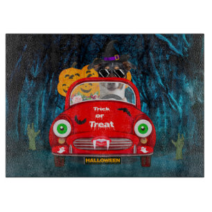 Planche À Découper Jack Russell Chien voiture voiture effrayant Hallo