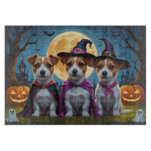 Planche À Découper Jack Russell Chiens Citrouille Halloween Drôle
