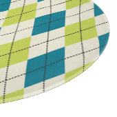 Planche À Découper Jacquard Bleu Et Vert (Coin)