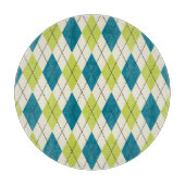 Planche À Découper Jacquard Bleu Et Vert (Devant)