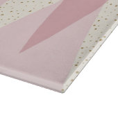 Planche À Découper Jacquard rose moderne du milieu du siècle (Coin)