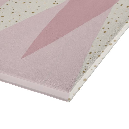 Planche À Découper Jacquard rose moderne du milieu du siècle (Coin)