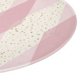 Planche À Découper Jacquard rose moderne du milieu du siècle (Coin)