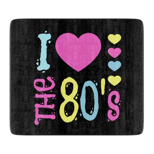Planche À Découper J'adore le costume disco des années 80 (Devant)