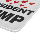Planche À Découper J'aime les coeurs du président Trump (Coin)
