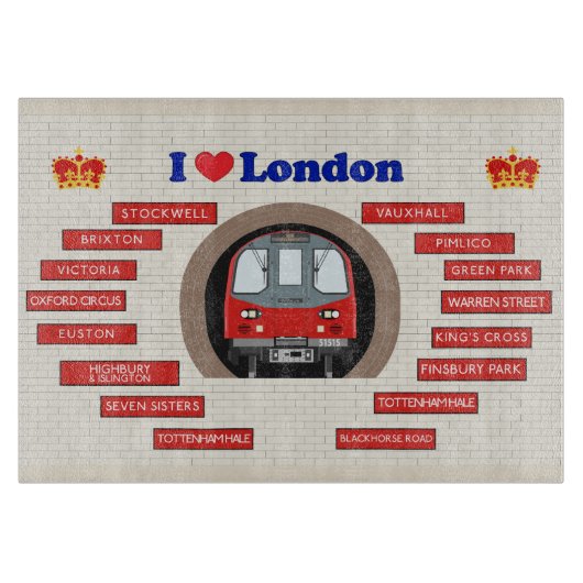 Planche À Découper J'aime Londres (Devant)