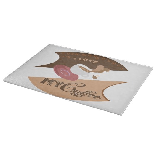 Planche À Découper J'aime mon café Retro Java (Coin)