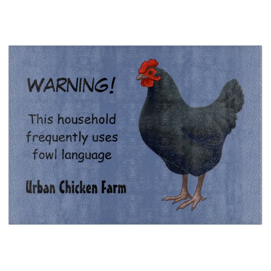 Planche À Découper J'aime mon poulet australorp (Devant)