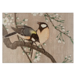 Planche À Découper Japonais Asiatique Koson Bird Chickadee Songbird
