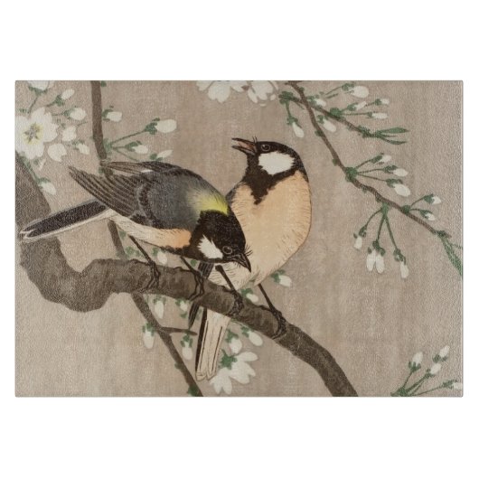 Planche À Découper Japonais Asiatique Koson Bird Chickadee Songbird (Devant)