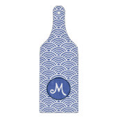 Planche À Découper Japonais Nami Wave Motif et Monogramme (Devant)