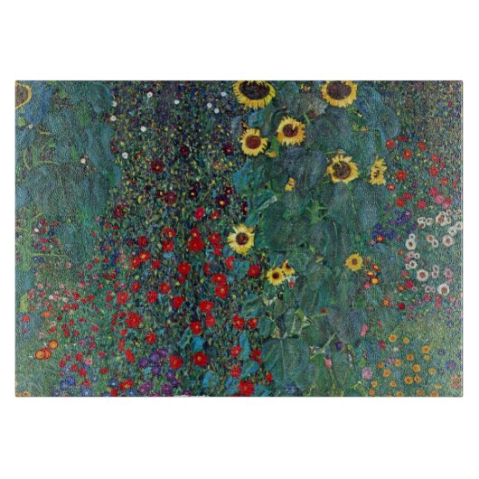Planche À Découper Jardin agricole avec tournesol par Klimt, Fleurs V (Devant)
