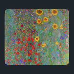 Planche À Découper Jardin agricole de Gustav Klimt avec tournesols<br><div class="desc">Jardin agricole de Gustav Klimt avec Sunflower Cutting Board.</div>