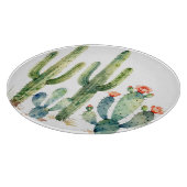 Planche À Découper Jardin de cactus du désert à l'aquarelle (Coin)