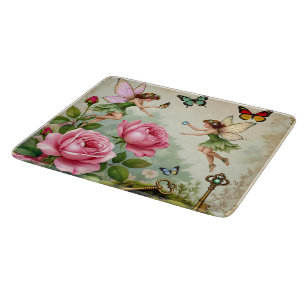 Planche À Découper Jardin de fées florales enchantées