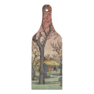 Planche À Découper Jardin de prune fleuri d'arbre japonais