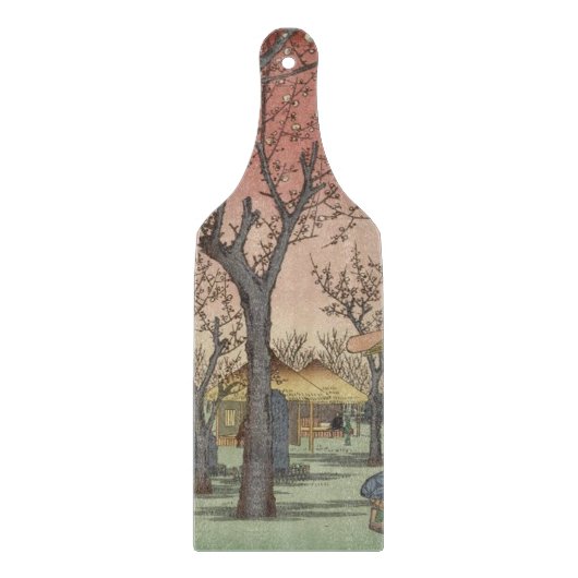 Planche À Découper Jardin de prune fleuri d'arbre japonais (Devant)