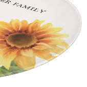 Planche À Découper Jardin de tournesol Jaune Monogramme (Coin)