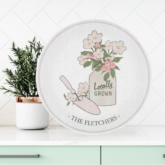 Planche À Découper Jardin Monogramme floral