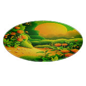 Planche À Découper Jardin Orange Luxuriant (Coin)