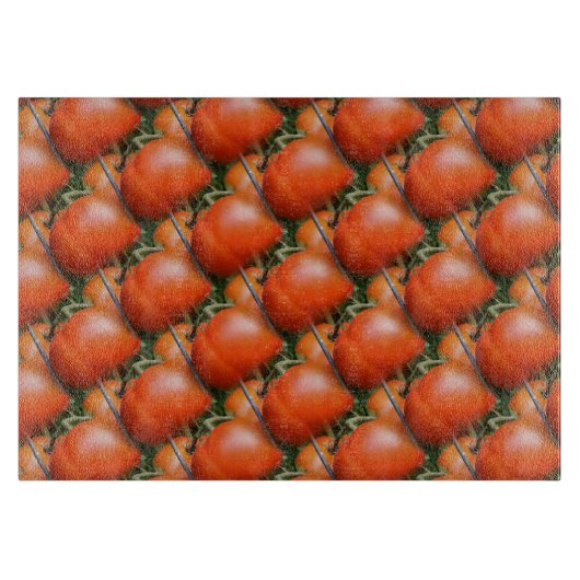 Planche À Découper Jardin Rouge Tomates Nature Motif (Devant)