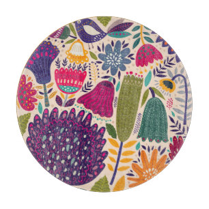 Planche À Découper Jardin tropical : collection motif de printemps.