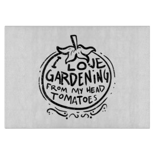 Planche À Découper Jardinage d'amour dès les premières tomates Jardin