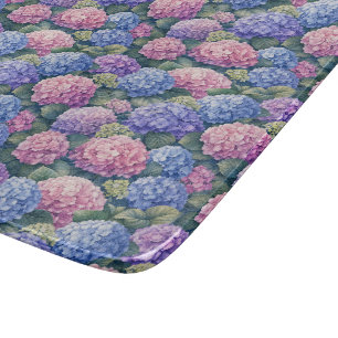 Planche À Découper Jardins de hortensias luxuriants en fleurs