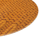 Planche À Découper Jaune clair : texture tricotée artisanale. (Coin)