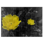 Planche à découper jaune de fleur de cactus (Devant)