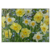 Planche à découper jaune d'impression florale de (Devant)