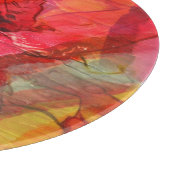 Planche À Découper Jaune rouge d'art d'aquarelle (Coin)
