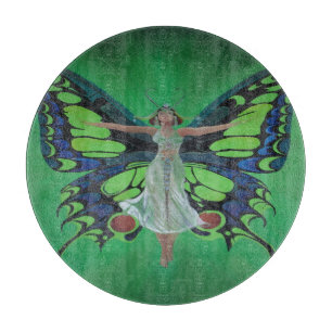 Planche À Découper Jazz Age Showgirl Flapper portant des ailes papill