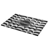 Planche À Découper Jazzy Black and White Meling Zebra Stripes (Coin)