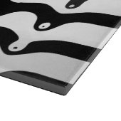Planche À Découper Jazzy Black and White Meling Zebra Stripes (Coin)