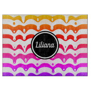 Planche À Découper Jazzy Tropical psychedelic Driving Stripes