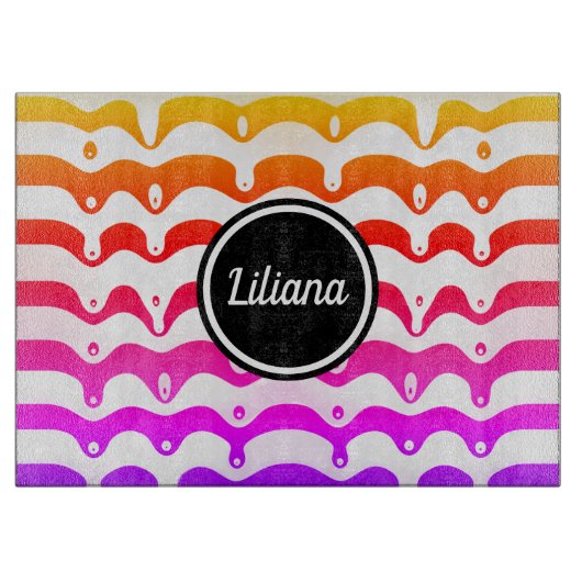 Planche À Découper Jazzy Tropical psychedelic Driving Stripes (Devant)