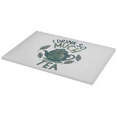 Planche À Découper Je Bois Tellement de Thé, Joli Théière (Coin)