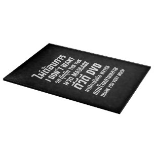 Planche À Découper Je ne veux pas TUK TUK MASSAGE DVD WATCH Merci