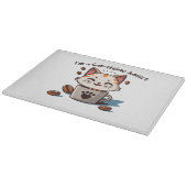 Planche À Découper Je suis accro à la Cat-fféine (Coin)